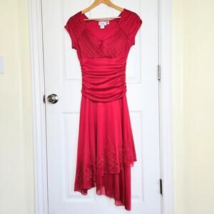 Vintage Y2K Jodi California Babydoll Asymmetrical Sparkly Midi Whimsigoth Sz S